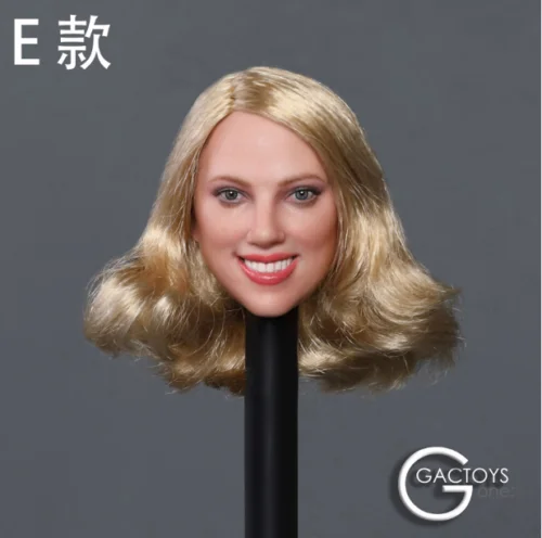 GACTOYS 1/6 GC033 Черная Вдова Скарлетт Юханссон улыбка девушка голова модель резные F 1" женская фигура тела куклы - Цвет: GC033E