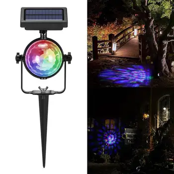 

Rotating Magic Ball Solar Lawn Light Outdoor Waterproof Garden Landscape Lamp Spotlight With Insert The Ground Wall Mounted