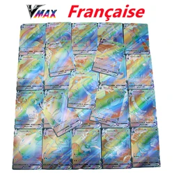 Cartes Pokemon en français 100gx V TAG TEAM Vmax, brillantes, Pikachu, Charizard, boîte de jeu de combat, Booster, jouets pour enfants, cadeau 