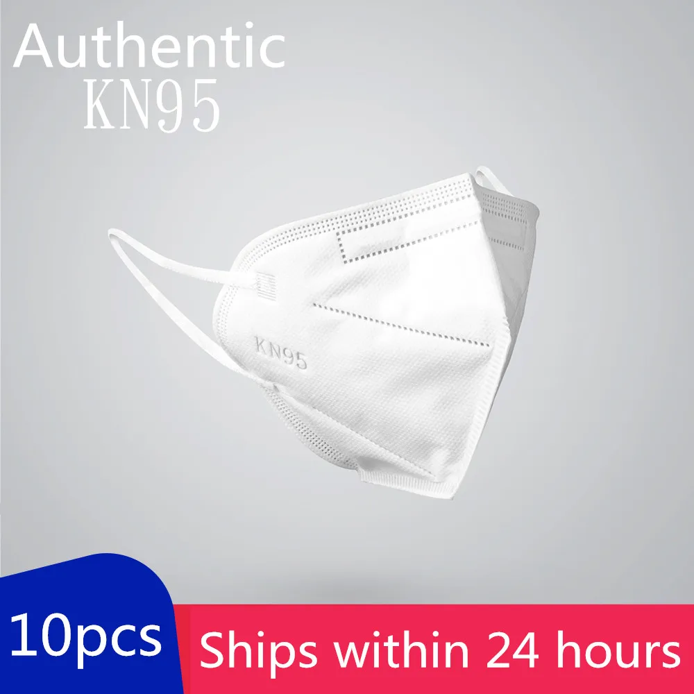 

10 pcs KN95 Dustproof Anti-fog And Breathable Face Masks 95% Filtration N95 Masks Features as KF94 FFP2 24-hour shipping