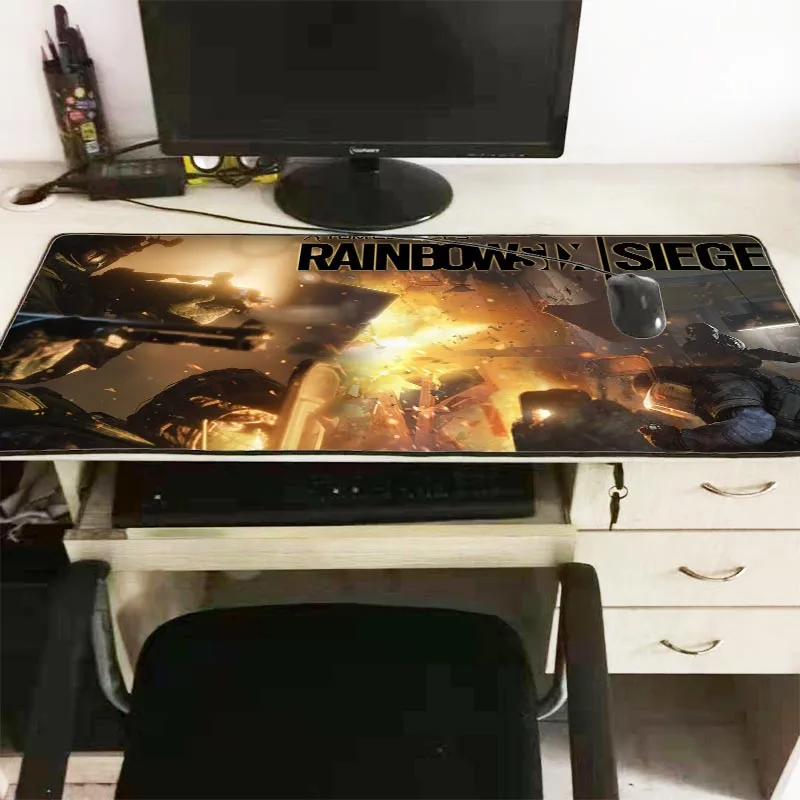 90X40 см,, Rainbow Six Siege, коврик для мыши, коврик для мыши, Notbook, компьютерная скорость, коврик для мыши, замок, край, большой игровой коврик