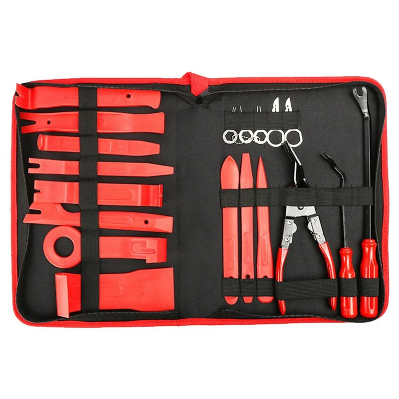 

19 Pcs Door Panel Removal Tool Crowbar Screwdriver Audio Interior Disassembly tool for Car Repair Clip Removal Tool