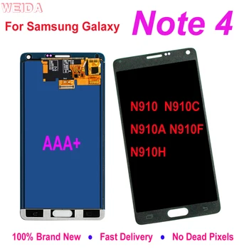

100% Tested LCD For Samsung Galaxy Note 4 Note4 N910 N910C N910A N910F N910H LCD Display Touch Digitizer Assembly Replacement