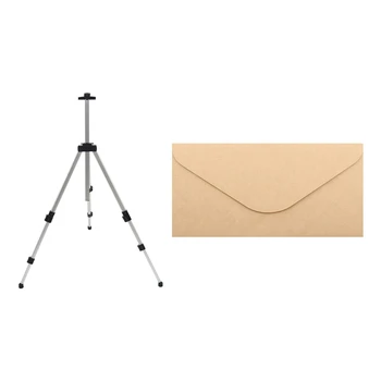 

1 Set Painting Display Easel Stand + Carrying Bag (Silver) & 50Pcs Kraft Paper Envelopes F110X220mm