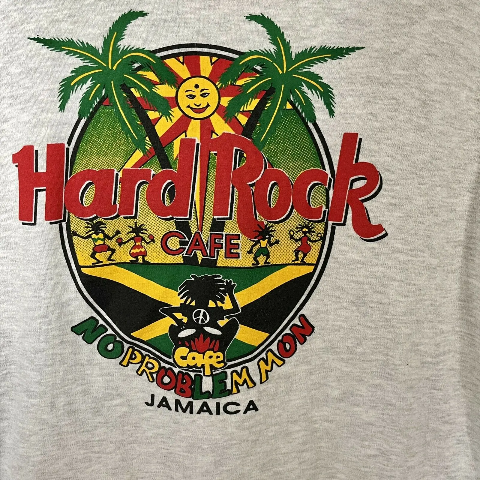Vintage Hard Rock Cafe Giamaica Bootleg Nessun Problema Mon Double Sided T Shirt Xl