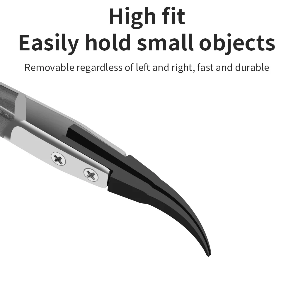 LUXIANZI ESD Anti-Static Tweezers With Replaceable Plastic Tips For Soldering Repair Hand Tool Stainless Steel Tweezers precision tweezers tweezer tool esd anti static tweezers soldering tweezers phone repair tweezers