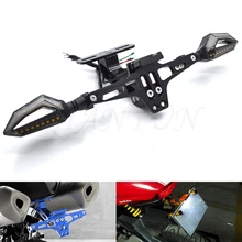 Универсальный CNC алюминиевый мотоциклетный регулируемый угол номерной знак кронштейн для Triumph SPEED тройной 675 уличная Тройная R DAYTONA 675