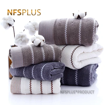 

Bathroom Towel Set For Adults 100% Cotton 70x140CM Bath Towel 35x75CM Hand Face Towel White Blue Coffee Terry Washcloth