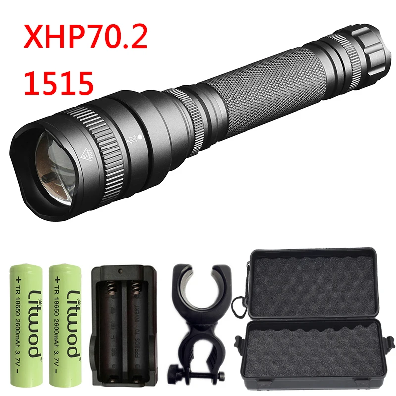 Litwod Z25 50000lm CREE XHP70.2 32 Вт Мощный тактический светодиодный фонарик с зумом для объектива 2 шт. 18650 батарея - Испускаемый цвет: Option D