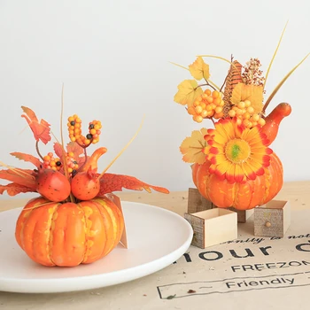 

Artificial Pumpkin Maple Leaf Home Decorative Halloween Party Thanksgiving Ornament Autumn Ornament Props