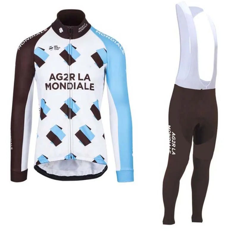Велоспорт Джерси Брюки-набор велосипед Bib Pro-Team Maillot Весна с длинным рукавом Ropa-Ciclismo