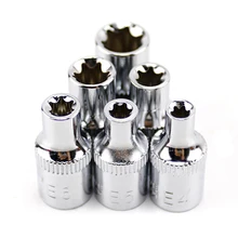 6 шт. 1/" 6,35 мм E4-E10 торцевой Набор торцевых головок CR-V Е-типа гаечный ключ с шестигранным гаечным ключом шестигранный Набор торцевых головок Инструменты для ремонта авто