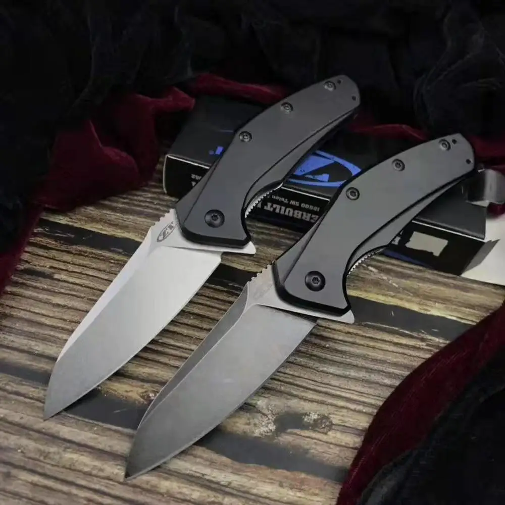 

New arrive Tactical Folding Knife 9Cr13Mov Blade Aluminum alloy Handle Camping Flipper Hunting Pocket Survival Knife EDC TOOL