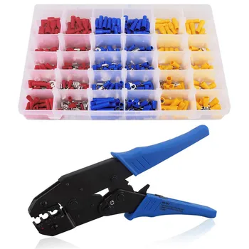 

Terminal Crimping Tools Electrical Pliers 480Pcs Insulated Wiring Terminals Connectors Assortment Kit Hand Tools Crimping Tools