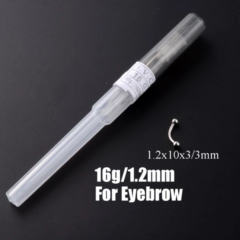 Steel Sterilised Piercing Needles IV Catheter Needles With Piercing Body Jewelry Kit Tattoo Tool Piercing Supplies Kit