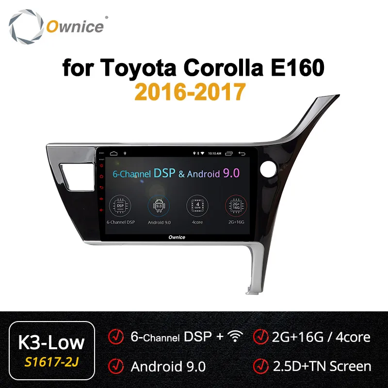 S1617-1 K3-Low Ownice k3 k5 k6 10," Android 9,0 Octa 8 Core 360 Panorama автомобильный dvd Raido плеер для Toyota Corolla 4G LTE DSP SPDIF - Цвет: S1617-1 K3-Low