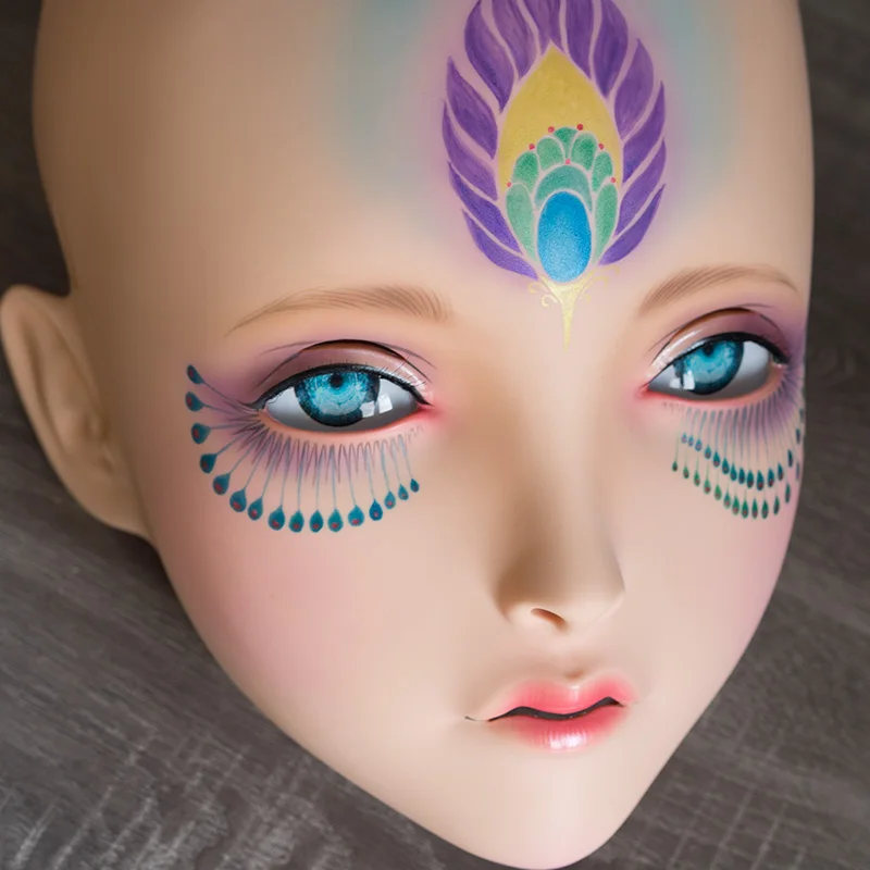 mask3 LiLi Mask-10) милая девушка Смола половина головы настроить Косплей Японская ролевая игра Аниме Силиконовые кигуруми маска Трансвестит кукла - Цвет: mask3