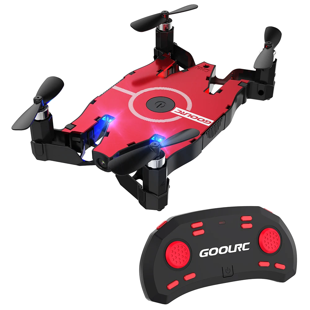 

GoolRC T49 6-Axis Gyro WIFI FPV RC Foldable Drone HD Camera Quadcopter Foldable G-sensor RC Selfie Pocket Drone RTF RC Toys Gift