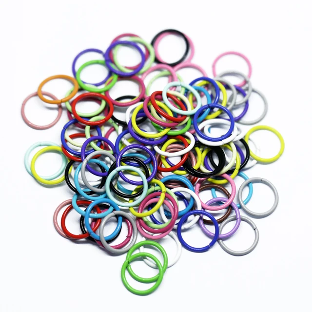 1x10mm 100pcs/lot 19 Colors Metal DIY Jewelry Findings Open Single Loops Jump Rings & Split Ring for jewelry making random mixed
