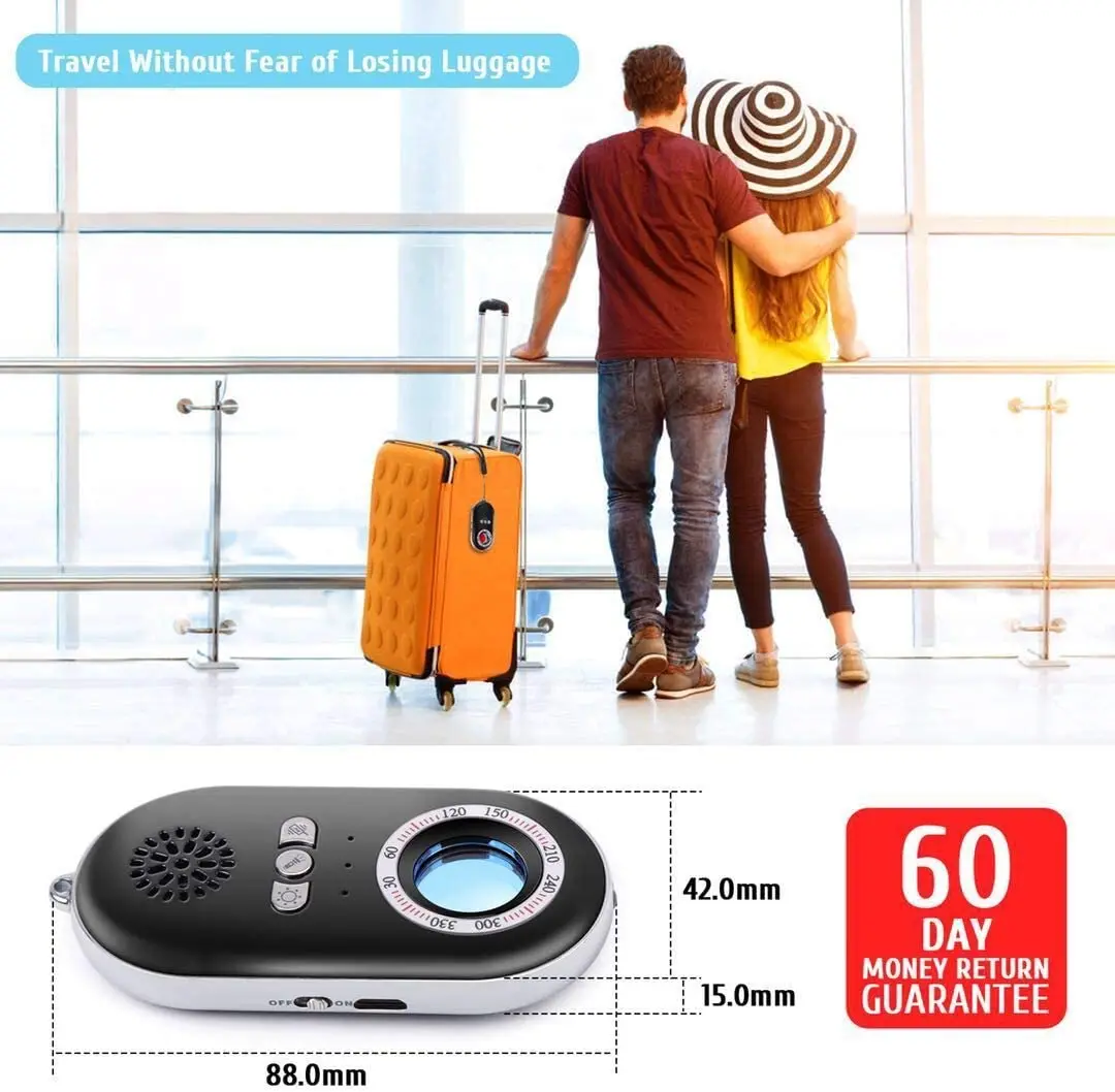 Anti-spy escondido câmera detector infravermelho portátil safesound