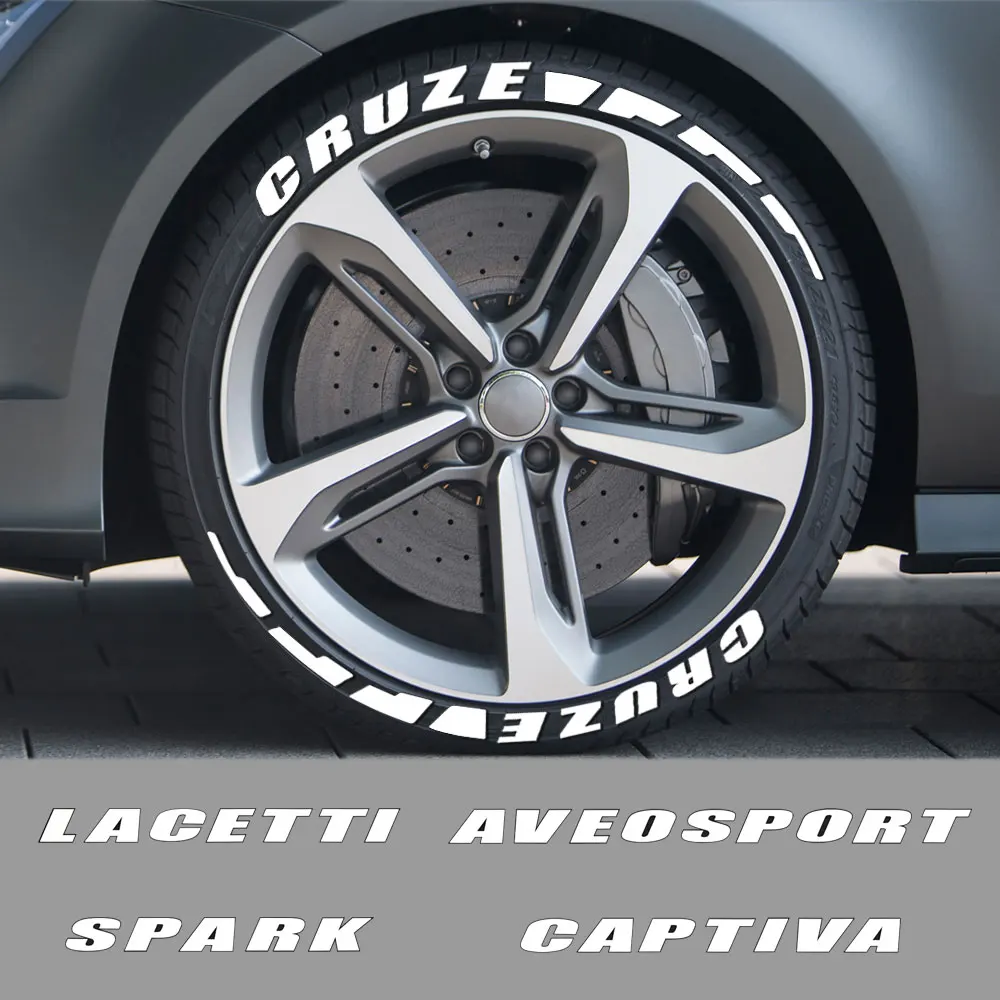 3D резиновые наклейки для автомобильных шин с буквами Chevrolet Cruze Lacetti Spark Equinox Sonic Captiva