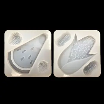 

Fruit Pendant Silicone Mold Corn Watermelon Shapes Epoxy Resin Mold Jewelry Tool F3MF