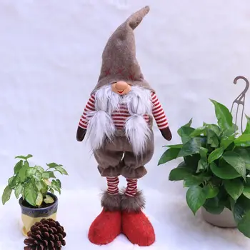 

Handmade Christmas Ornaments Gnome Tomte Santa Doll Home Window Desk Decoration Q6PE