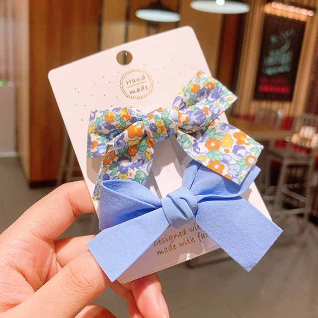 2022 New Bow Headgear Cute Sweet Little Girl Hair Accessories Summer Girls Net Red Clips Baby Hairpins Children Hair Clips Gifts D4