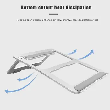 

Foldable Laptop Stand Aluminum Desktop Adjustable Notebook Macbook inch Holder For 7-15 Laptop Air Pro Desk Stand X6J9