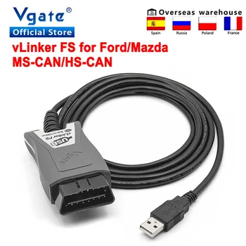 Vgate vLinker FS ELM327 For Ford FORScan HS/MS-CAN ELM 327 OBD 2 OBD2 Car Diagnostic Scanner Interface Tools OBDII For Mazda 1