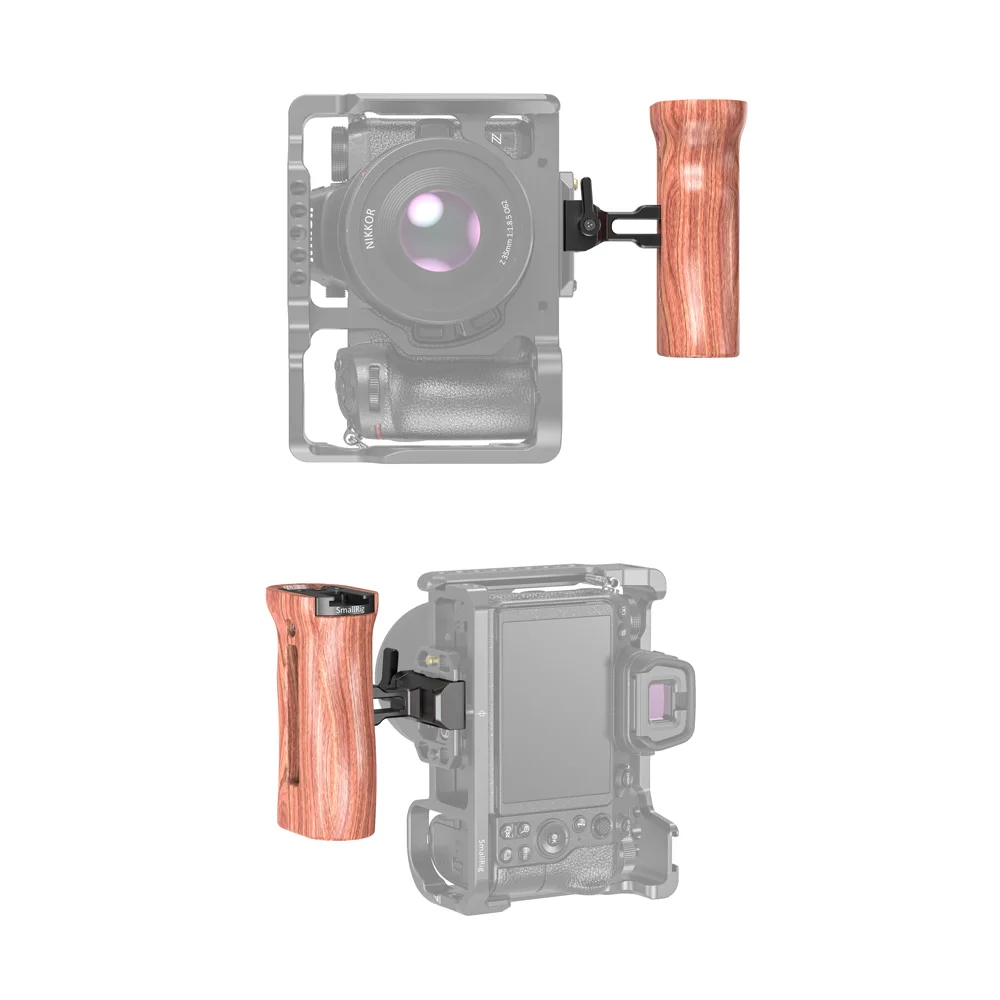SmallRig Arca деревянная боковая ручка с Arca-Swiss быстросъемный зажим для универсальной Arca l-кронштейн пластина DSLR деревянная ручка-2399