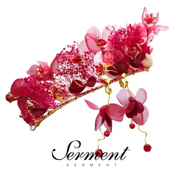 

SERMENT Charm Fashion Princess Bridal Crown Tiaras Crystal Zircon Silvered Crown Bride Wedding Hair Accessories