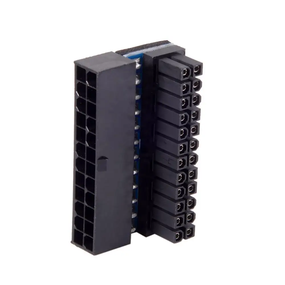 ATX 24Pin мама к 24pin папа 90 градусов адаптер питания материнская плата для настольных