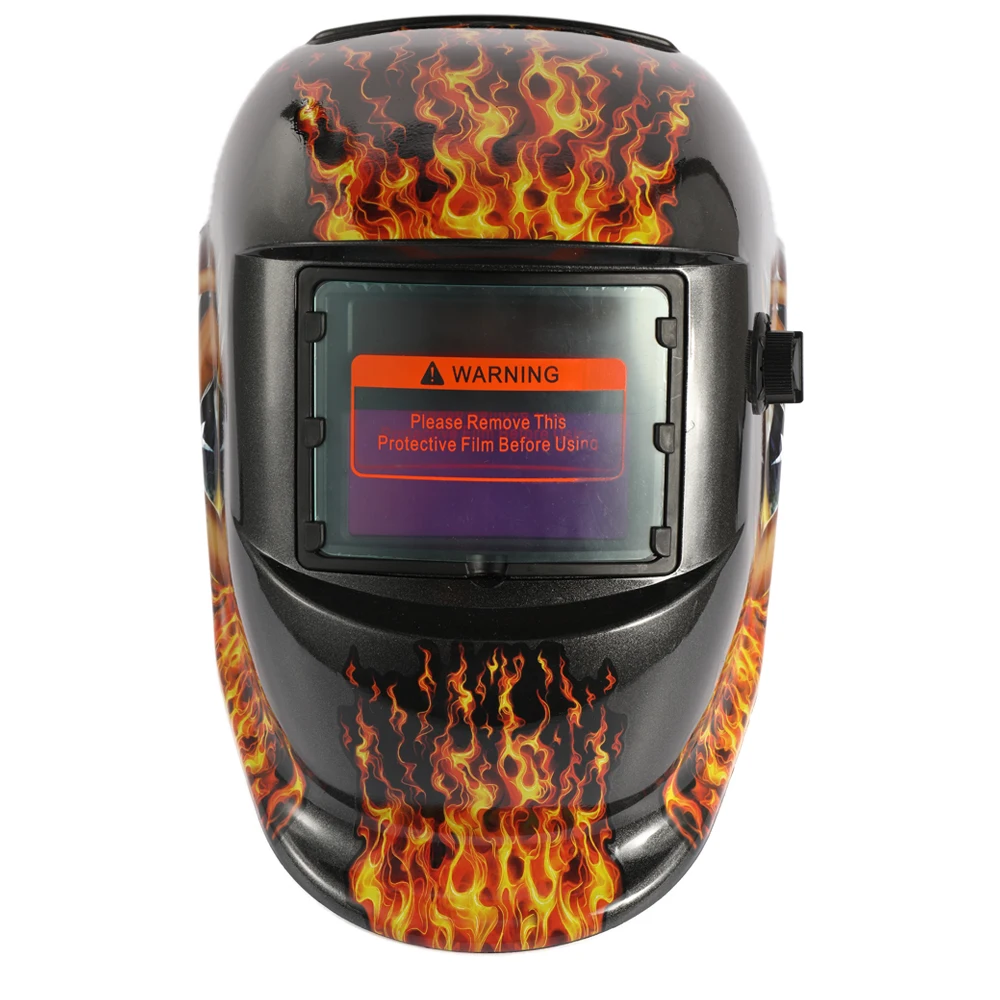 

Hot New Flame Skull Solar Energy Automatic Variable Light Welding Mask TIG Spot Welding Helmet Cap with Adjustable Headband Knob