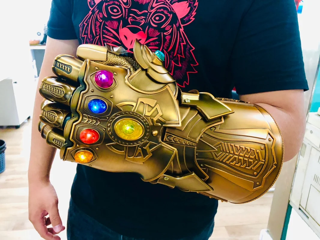 HCMY Thano Infinity Gauntlet полностью металлический 1:1 носимая Косплей перчатка статуя с