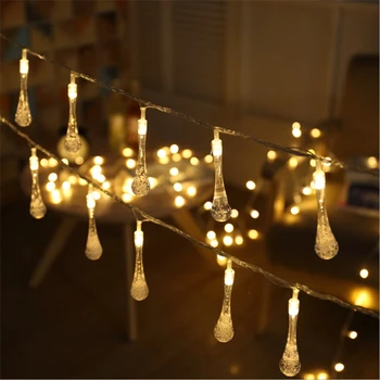 Led Fairy String Lights Water Drop Lamp String Garland Usb Batterij Opreated Indoor Decor Voor Bruiloft Kerst Decoratie Xmas Led Fairy String Lights Water Drop Lamp String Garland Usb Batterij Opreated Indoor Decor Voor Bruiloft Kerst Decoratie Xmas