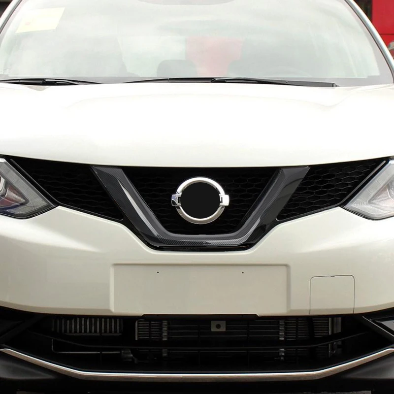 Для Nissan Qashqai J11 аксессуары ABS углеродное волокно Передняя Центральная решетка литье отделка Замена стайлинга автомобилей