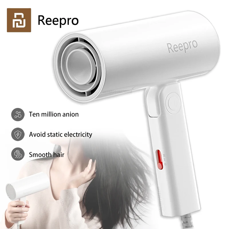 Xiaomi secador de pelo profesional Reepro, 1300W, mango plegable de secado  rápido, RP HC04, blanco, alta calidad|Secadores de pelo| - AliExpress