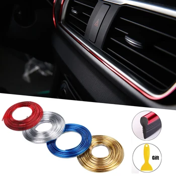

5M Car Styling Interior Decoration Stickers Door Edge Protection Strip Moulding Trim Dashboard In Car-styling Cars Decoration