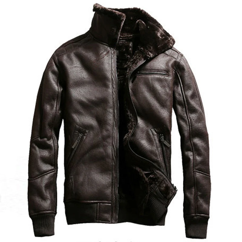 2019 Russian Winter Mens Faux Fur Jacket Coats Air Force American Style Velvet Overcoats Brand Mans Clothing A913 | Мужская одежда