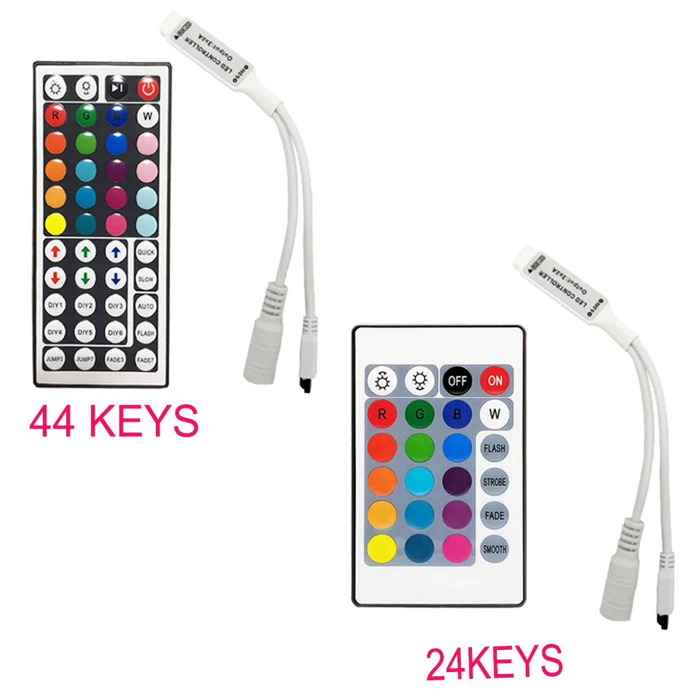 

44 Keys 24Keys IR RGB Led Controller LED Lights Controller Remote Dimmer DC 12V For 5050 2835 Led Strip