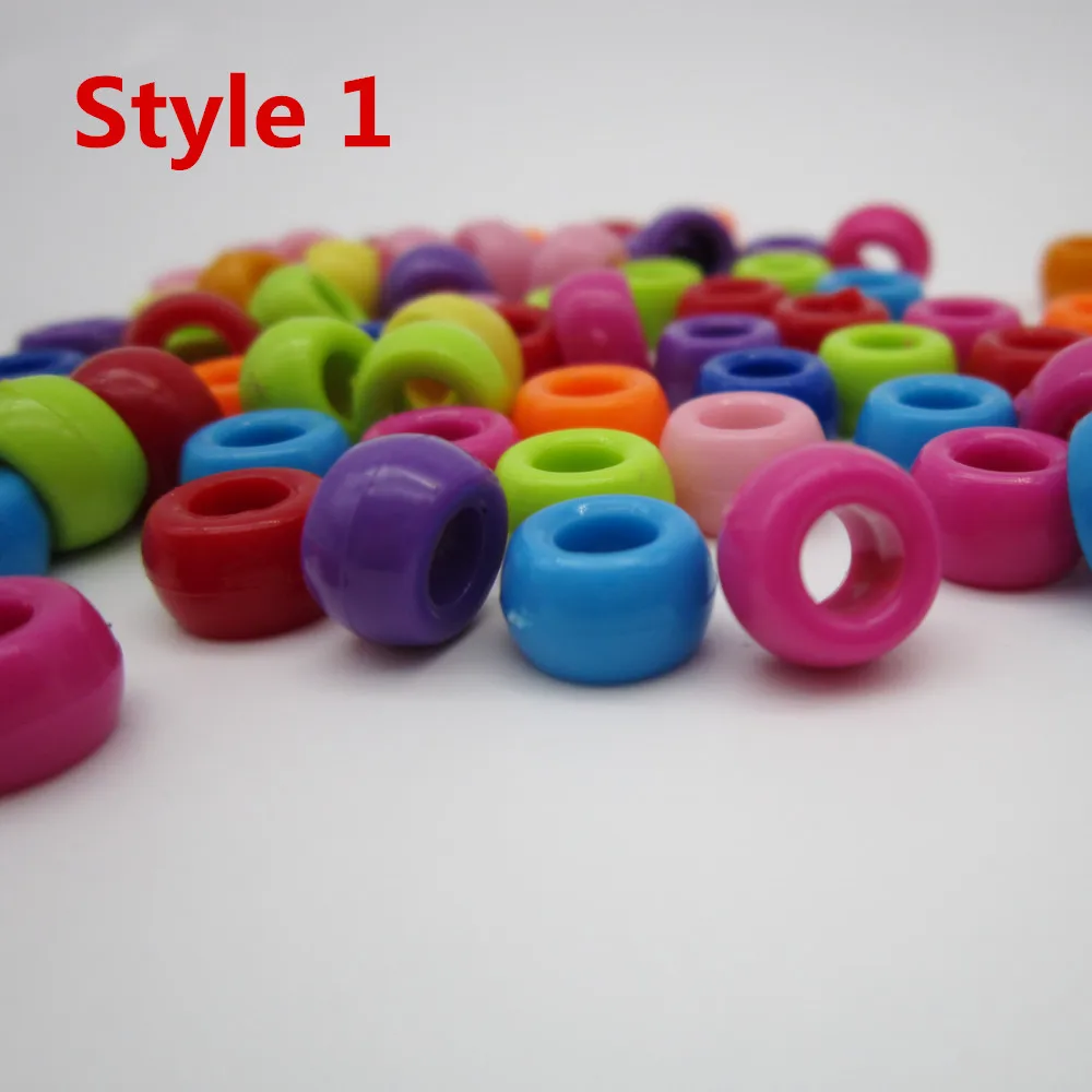 30 шт-100 шт вязанные крючком Детские разноцветные косички для волос дредлок бусины кольца трубка для аксессуаров для укладки