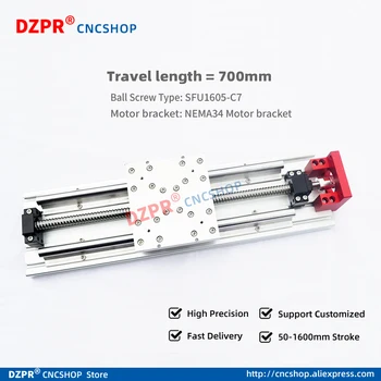 

Linear Stage Slide Module 700mm Travel Length 1605 ball screw linear guide Nema34 stepper Motor bracket for DIY CNC Router