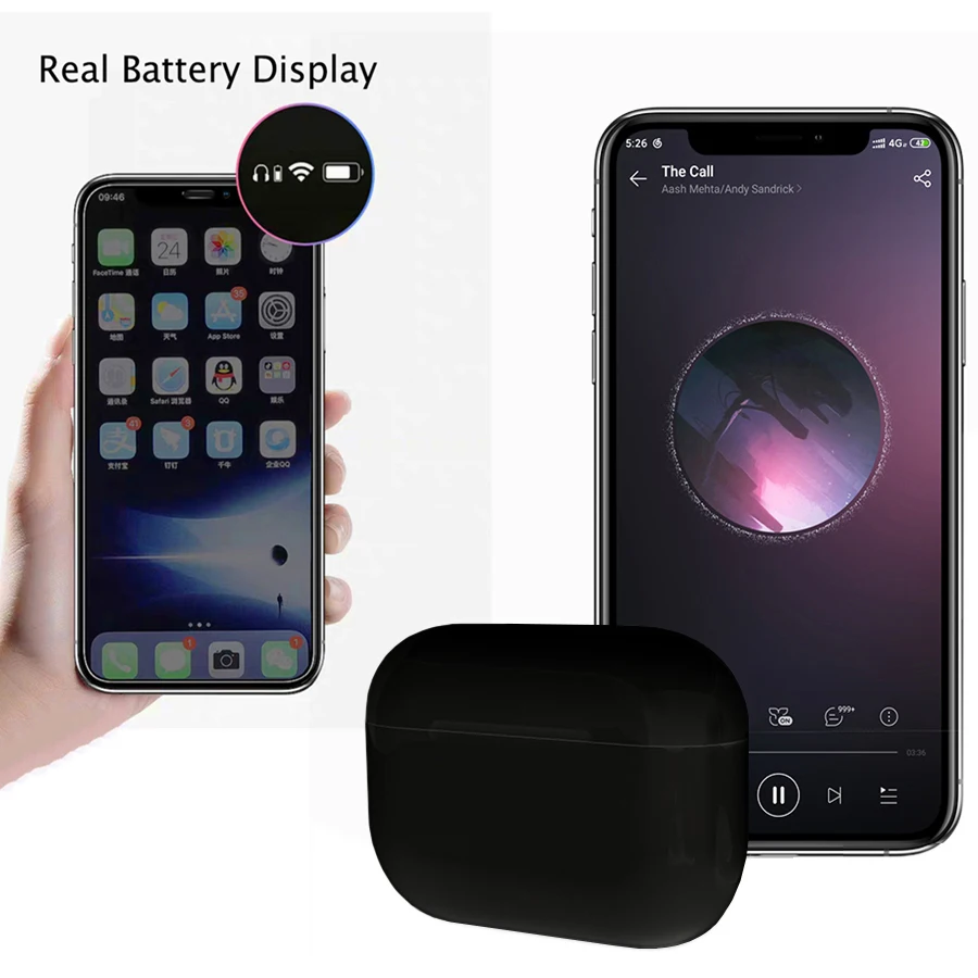

Qi Wireless airpodering Transparency mode Headsets i1000000 tws Pop-ups Touch noise reduction Bluetooth Earphone airpoding pro 3