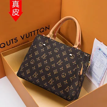

Genuine Leather Printed Large-capacity Handbag for Women 2020 New Fashion Single Shoulder Messenger Tote Bag Fashionable Purses