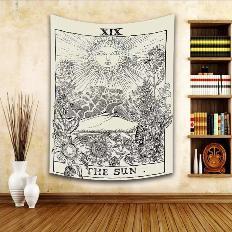 

Astrology Star Sun Moon Printed Pattern Tapestry Wall Hanging Home Decoration