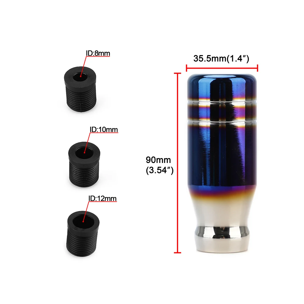 9cm JDM сгоревшая синяя Стильная Золотая алюминиевая 9 см 13 см ручка переключения передач Рычажная головка для универсального автомобиля - Название цвета: 9cm