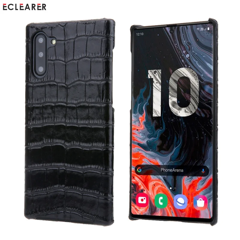 

Luxury Crocodile Pattern Genuine Leather Case For Samsung Galaxy Note 10/ Plus Hard Protection Cover For Samsung Note10 Pro Case