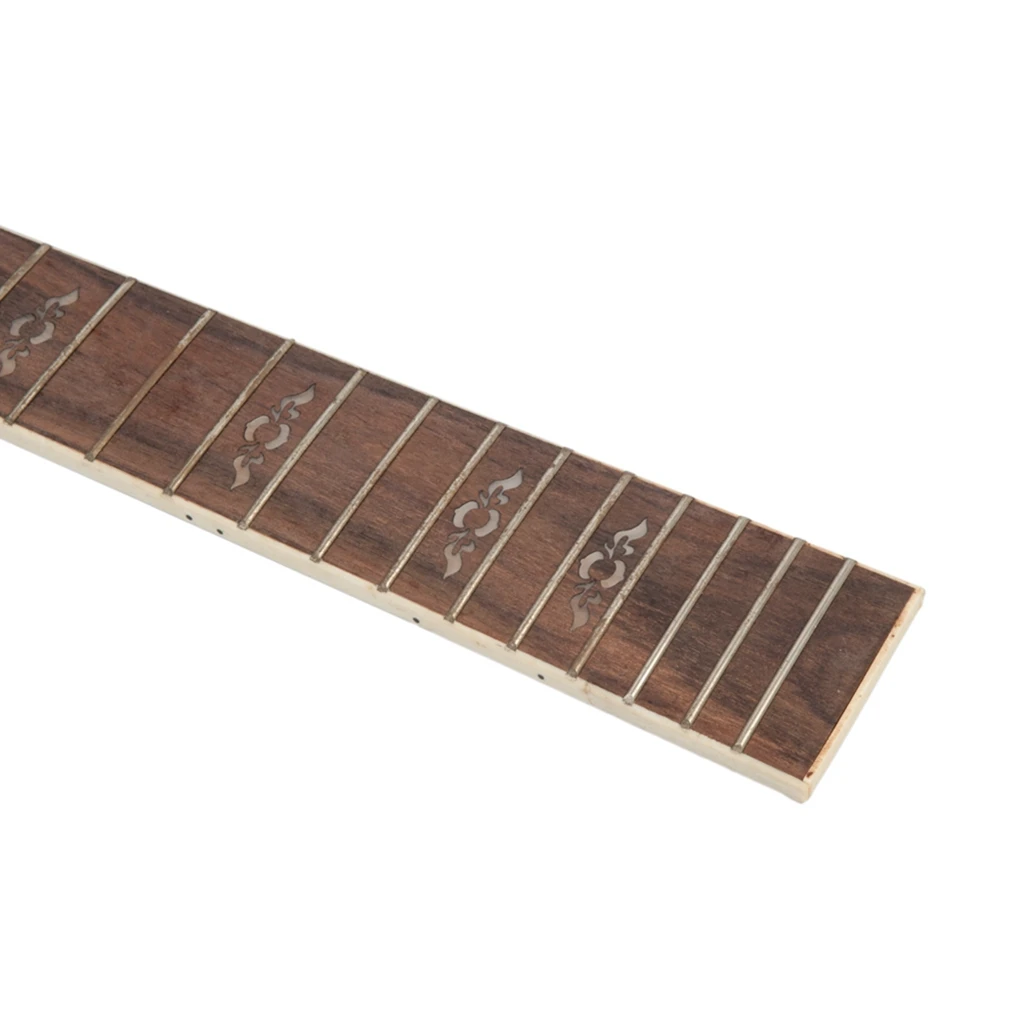 5 Pieces 41'' Acoustic Guitar Fretboard 20 Frets Dot Inlay Musical Instrument Accessories, Brown