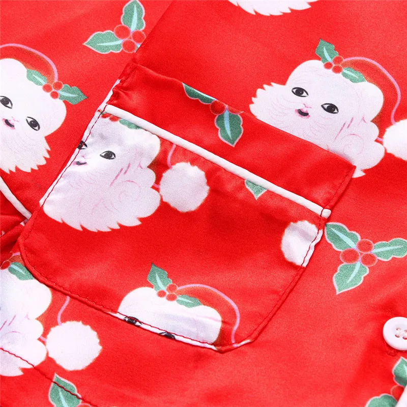 Детский Рождественский пижамный комплект для маленьких мальчиков и девочек, рождественские топы с Санта Клаусом, штаны, пижама, комплект одежды для сна,#4O23
